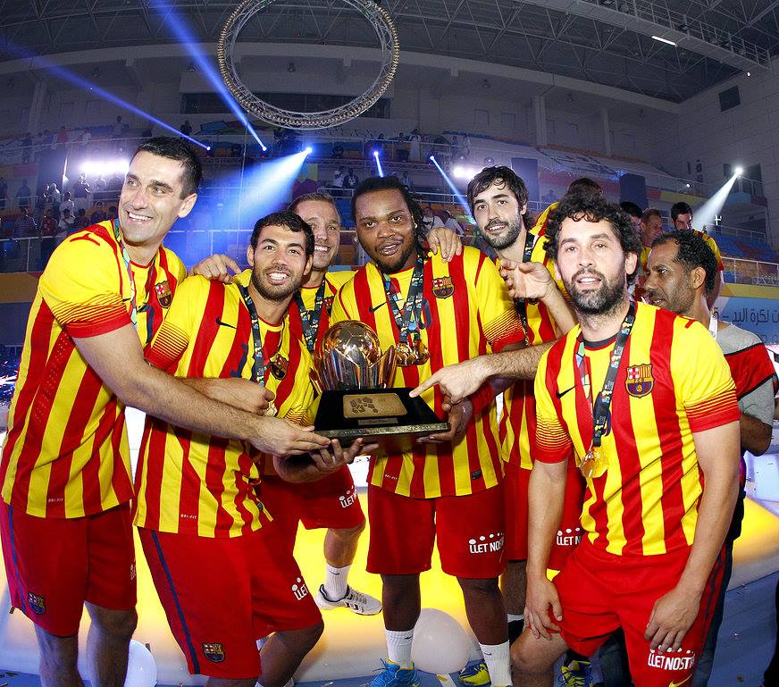 FC Barcelona Intersport celebrate new trophy Spanish Super Cup