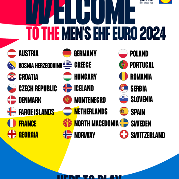 Here are 24 teams who will play at Men's EHF EURO 2024 Handball